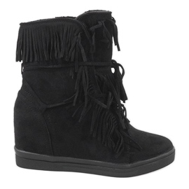 Schwarze isolierte Sneaker H6301AR