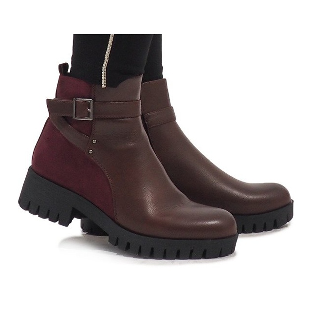 Marquiiz Elegante burgunderrote Stiefel C-7210