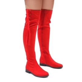 Foreverfolie Rote isolierte Wildlederstiefel H308