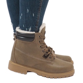 Khaki isolierte Stiefel D494C-9 grün