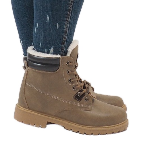 Khaki isolierte Stiefel D494C-9 grün