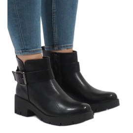 Schwarze Damenstiefel mit hohen Absätzen 7618-PA