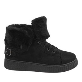 Schwarze isolierte Stiefel B192-1