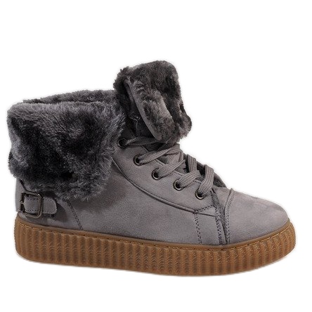 Graue isolierte Stiefel B192-2