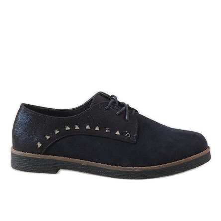 Marineblaue Schnürschuhe mit LX155 Nieten navy blau