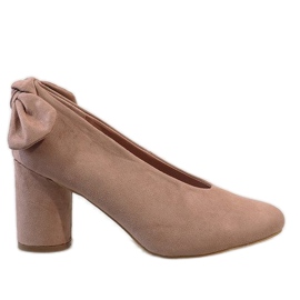 Pinke Wildleder-Pumps am LL-93P-Pfosten rosa