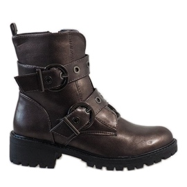 Damenstiefelette mit Schnallen 9068 mehrfarbig