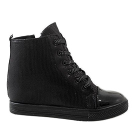 Schwarze Keilsneaker 29333-1