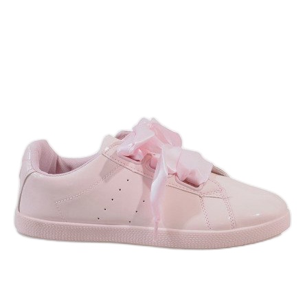 Rosa lackierte Sneaker AM-8103