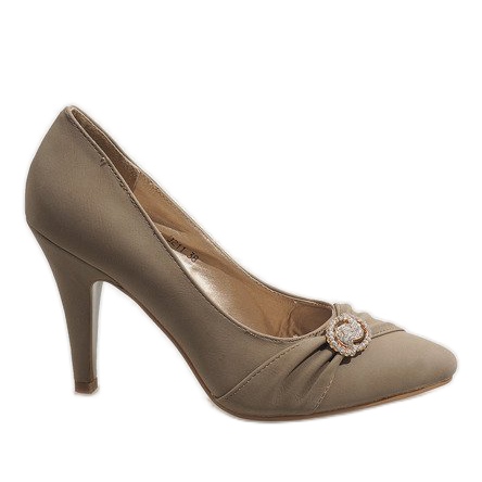 Beige High Heels J211 grün