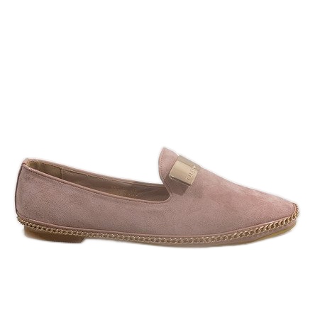 Ballerinas Mokassins mit Öko-Wildleder 155-15 Pink rosa