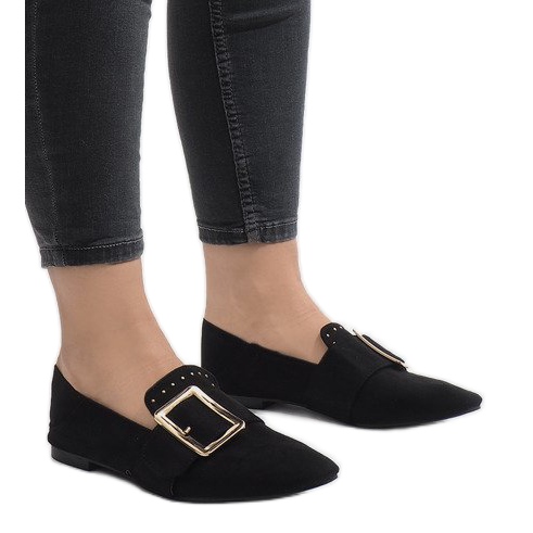 Schwarze Loafer aus Ballerinas 6979-P