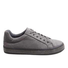 Graue Sneakers zum Schnüren BS098