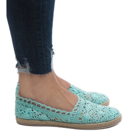 Grüne Sneakers mit Spitze JX57P