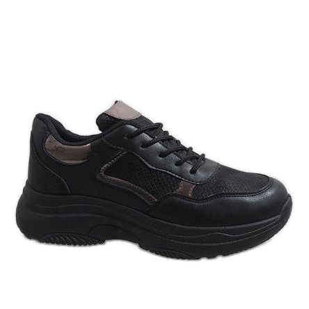 Schwarze modische Sportschuhe B318-17