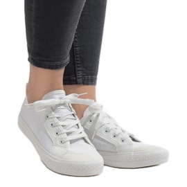 Weiße Glitzer-Sneakers BOK-1138