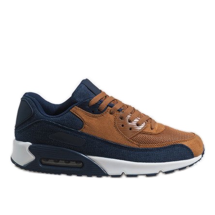 Herren marineblaue Sportschuhe 8104 braun navy blau