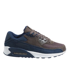 Herren marineblaue Sportschuhe 8104 braun navy blau