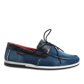 Elegante marineblaue Schuhe AB108-1 Loafer