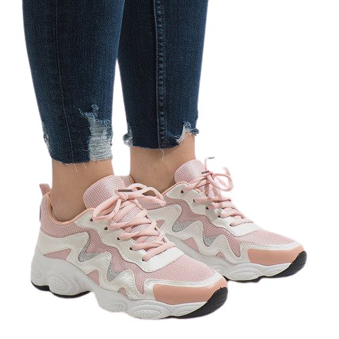 Rosa modische Sportschuhe KB-153