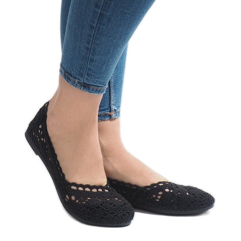 JX59P schwarze Spitzenturnschuhe