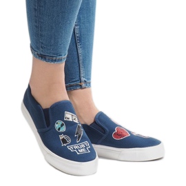 Marineblaue Slip-On-Sneakers NB102P