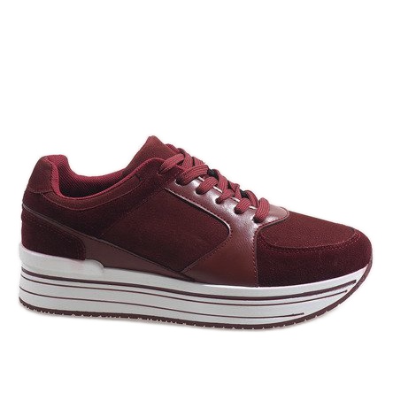 Kastanienbraune Sportschuhe 6261 rot