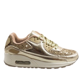 Gold glänzende B64-1 Sportschuhe golden