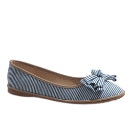 Blaue Ballerinas mit Schleife SK40