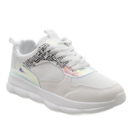 Weiße modische Sportschuhe W-3097