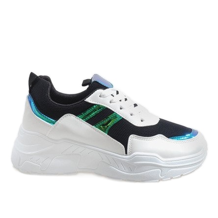 Schwarze modische Sportschuhe LL1743 weiß