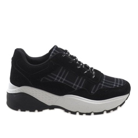 Schwarze modische Sportschuhe 61012