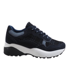 Modische marineblaue Sportschuhe 61012 navy blau
