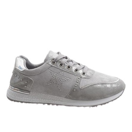Graue Sport-Sneaker mit Stern XSM101-19