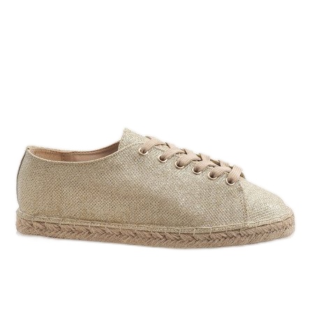 Espadrilles zum Schnüren in Gold 831-1 golden