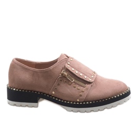 Rosa Slipper mit Nieten U-6249