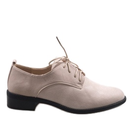 Beige Jazzschuhe, Wildlederschuhe C-7183
