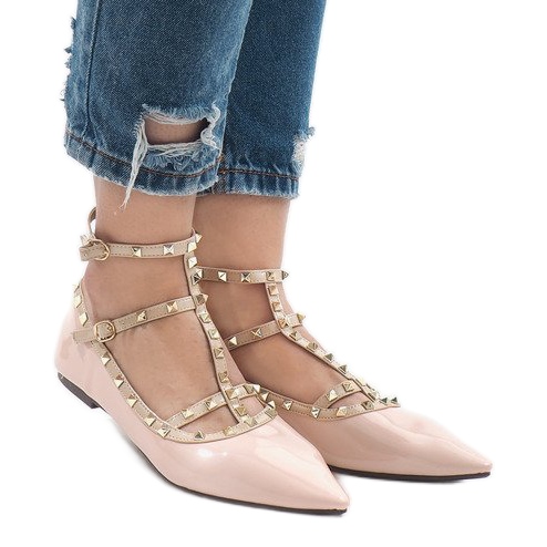 Rosa lackierte Ballerinas 127-12