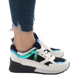 Schwarze Turnschuhe modische Sportschuhe 2018-12 weiß