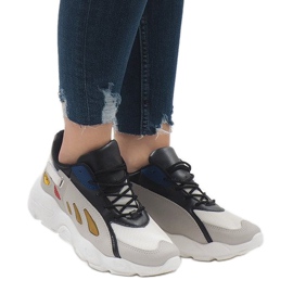 Bunte trendige Sportschuhe 9115 weiß schwarz rot grau grün