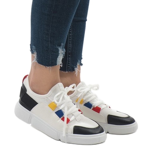 Schwarze und weiße Sportschuhe Turnschuhe 2018-9