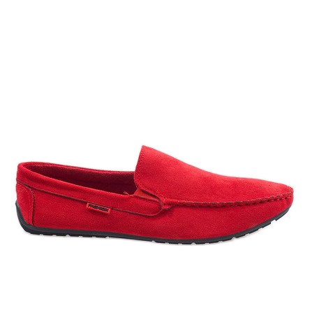 Rote elegante Halbschuhe AB96K-2 Slipper