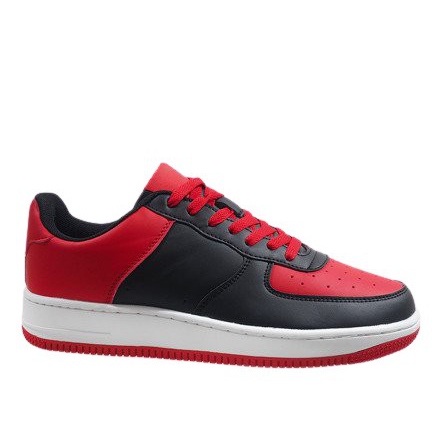 Schwarze Air Force Sportschuhe rot mehrfarbig