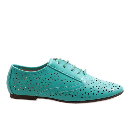 Mint durchbrochene Jazzschuhe Oxford Schuhe 3 grün