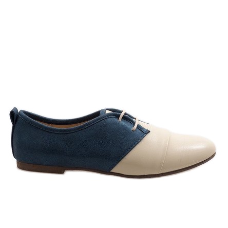 Oxford Beige Jazzschuhe 2 navy blau