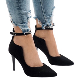 Schwarze Pumps auf B-54-Absatz