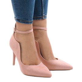 Pinke Pumps auf B-54-Absatz rosa