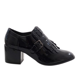 Schwarz lackierte hochhackige Stiefel PZY-02