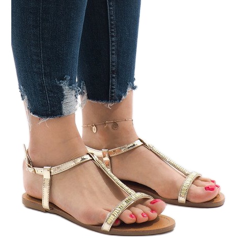 Goldene Sandalen verziert mit SY-644