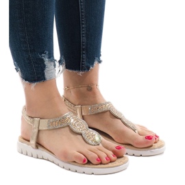 Goldverzierte Sandalen S11 golden